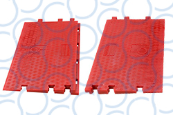 Cable Guard Red Floor Ramp Wheelchair pair WEB