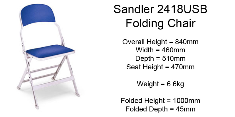 IPS Sandler Folding Chair Hire Details